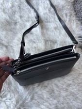 Montblanc Leather Pouch Strap | Black | Zip Side Bag RRP £975 Mont Blanc