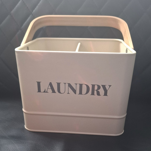 Metal laundry basket - laundry,
