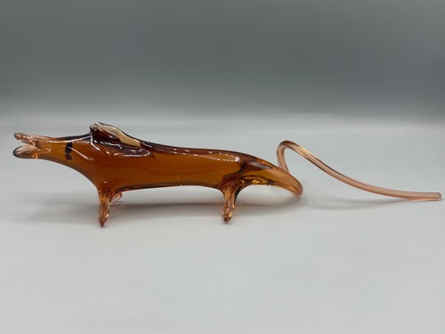 Hand blown amber - amber, coloured