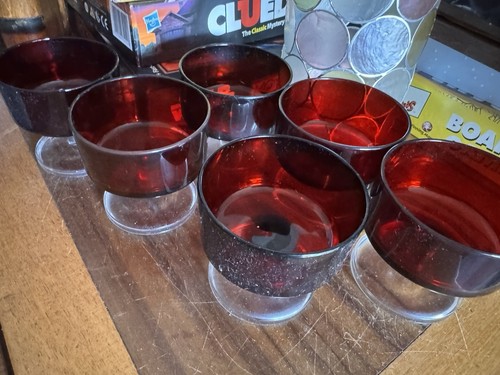 Six arcoroc ruby - six, stemmed