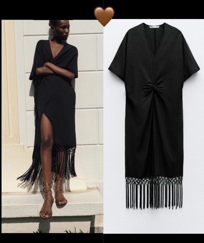 Zara fringed linen blend - zara,