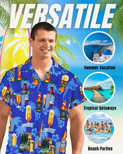 MENS HAWAIIAN SHIRT BEER