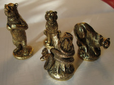 Metal jungle book figures - book,