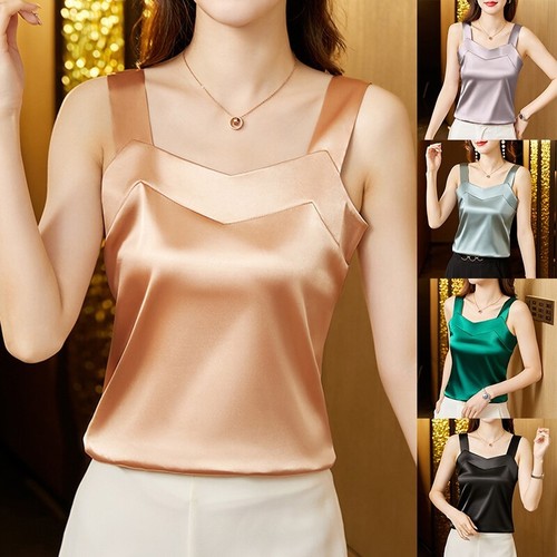 Luxury womens satin - womens, tank