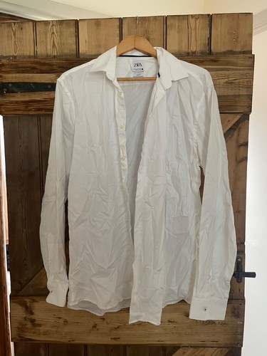 Zara white mens shirt slim - slim, fit