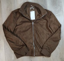 NWT Zara Mens Brown Faux Suede