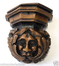 Green Man Corbel Medieval Reproduction Carving English Heritage Hand Made Gift  