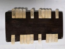 Vintage French Bezique Marker Game - Original Bone Markers -  Good Condition