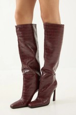 Misspap Burgundy Knee High
