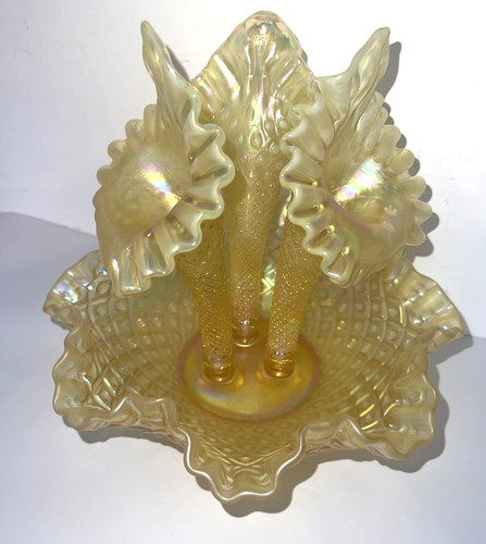 Vintage fenton yellow x - fenton,