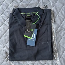 BNWT HUGO BOSS PIO 1 GOLF POLO REG FIT   POLO BLACK SIZE XL RRP £89
