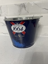 Kronenbourg 1664 / Beer Metal Ice Bucket / Home Pub / Bar / Drinks Cooler
