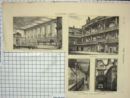 Original old antique print - original,