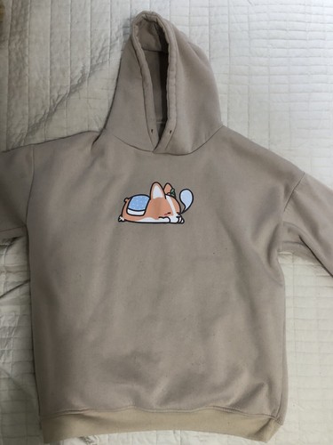 Corgi tan hoodie women m - hoodie, women’s