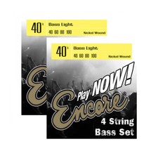 Encore Electric Bass Guitar Strings (2 Sets) 4 String Light Gauge 40-100 EBS40