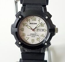 RICOH Atranta Mens Sports Watch Silver Dial Quartz Day Date New Battery