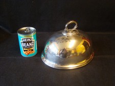 Mappin & Webb 10" Vintage Heavy Oval Silver Plated Plate Cover Meat Dome Cloche