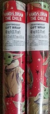 2 Heavyweight Gift Wrap Paper Rolls STAR WARS MANDALORIAN THE CHILD BABY YODA