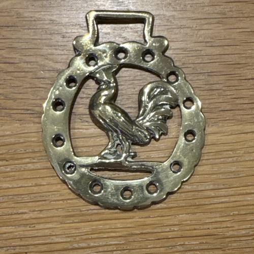 Vintage horse brass - horse, medallion