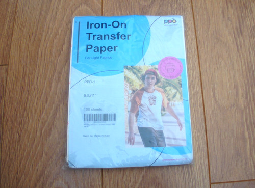Ppd iron transfer - on, paper