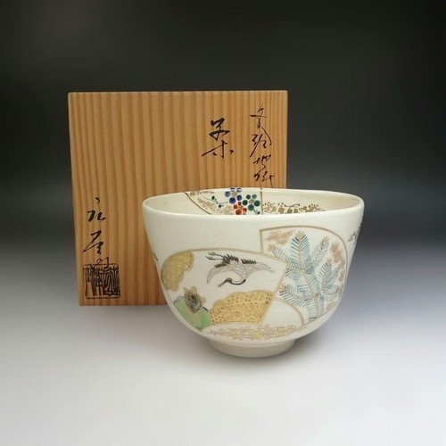 Tea bowl polychrome enamel - bowl,,
