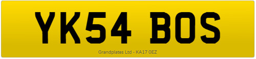 Private number plate - number, yk54