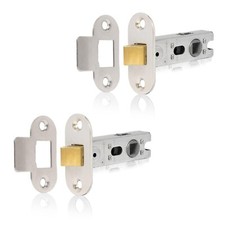 XFORT Radius Tubular Latch Lock - 75mm for Internal Wooden Doors – Nickel