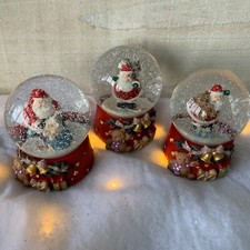 Father Christmas Snow Globe Cat Westie Dog Teddy Bear Gisela Graham Dome