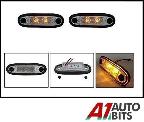 Flush fit led amber - 2x, orange