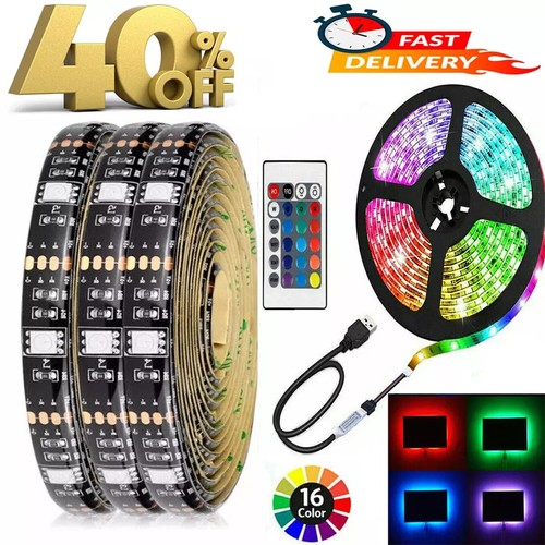 Usb led strip lights rgb - 1-5m,