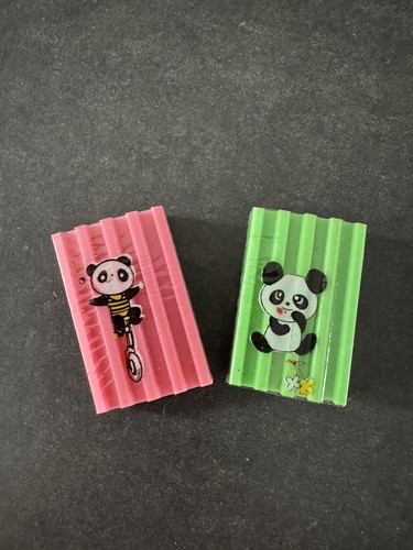 Vintage pencil eraser panda - eraser,