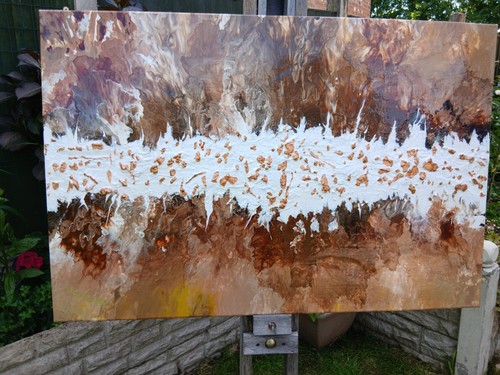 Abstract stretched - , on