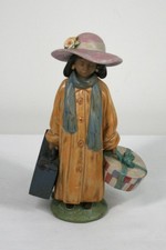 Lladro Ready to Go Gres Figurine #2388 Girl with Suitcase - Thames Hospice