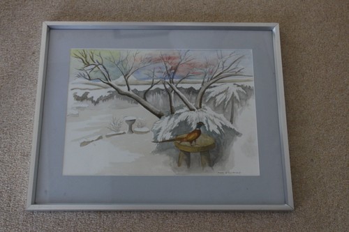 Original water colour pheasant - water,