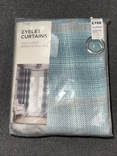 Next Serena Check Teal Eyelet