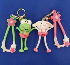 Keroppi and Cinnamoroll Sakura Keyrings Keychains Large Bag Charms Hello Kitty