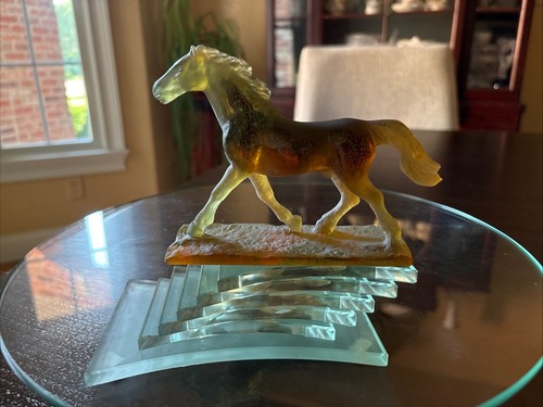 Daum pate verre - de, brown