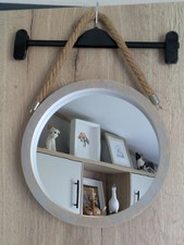 Round Mirror with Rope Hanging Mirror