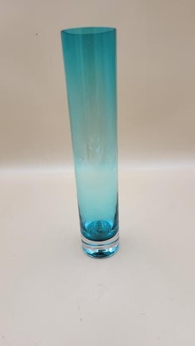 Whitefriars blue glass vase - whitefriars,