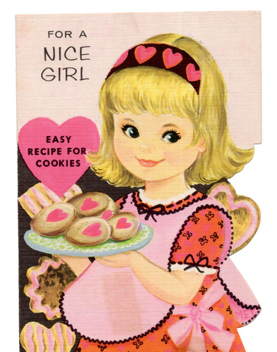Vintage valentine card cookie - valentine,