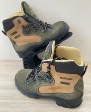 Trezeta Gore-Tex Women's Suede Mid Trail Hiking Walking Boots Beige/Olive EUR 35