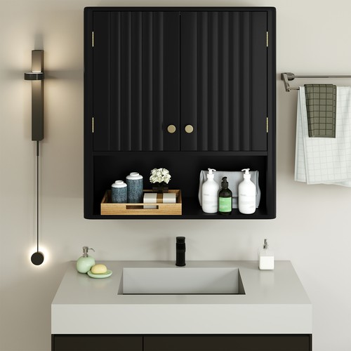 Modern fluted bathroom - modern,