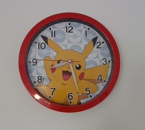Pikachu wall clock - wall, red