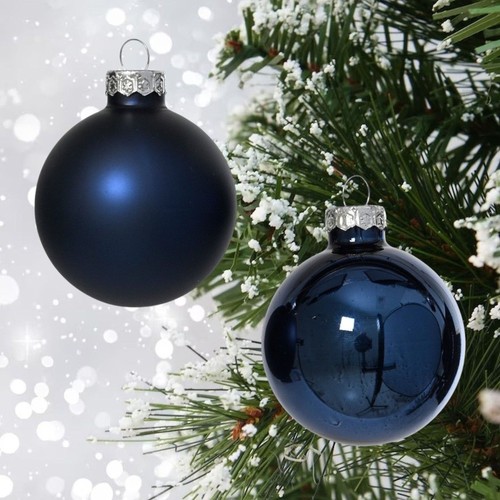 Night blue glass baubles - blue,