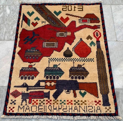 Afghan hand made war - made, map