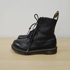 Dr. Martens 1460 Pascal Classic Black Soft Comfy Leather Ankle Boots Sz Uk 5 #2
