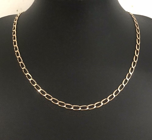 9ct gold curb chain - gold,