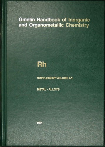 Gmelin handbook inorganic - gmelin,
