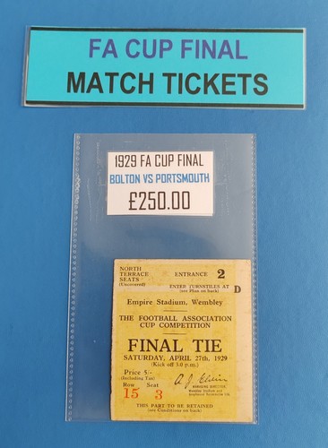 Cup final match ticket - match, 1929