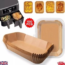 100x Air Fryer Paper Liners Disposable Non Stick Baking Parchment for Ninja